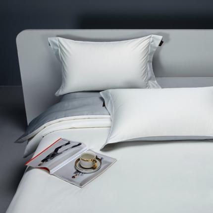 91家纺网 家纺一手货源 找家纺 （总）莱阁亿 2023新款高支高密新疆长绒棉纯色双拼单品床笠