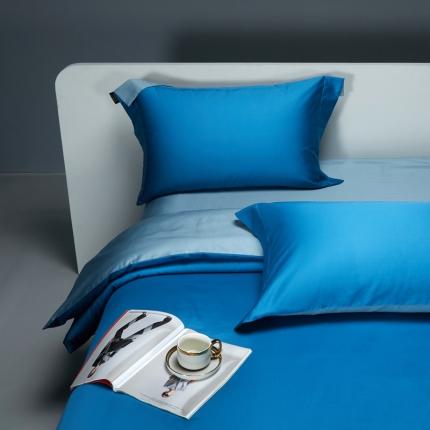 91家纺网 家纺一手货源 找家纺 （总）莱阁亿 2023新款高支高密新疆长绒棉纯色双拼单品床笠