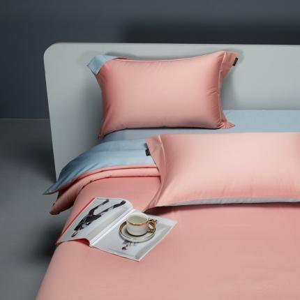 91家纺网 家纺一手货源 找家纺 （总）莱阁亿 2023新款高支高密新疆长绒棉纯色双拼单品床笠