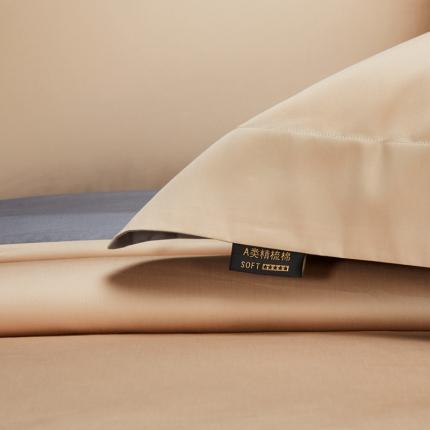 91家纺网 家纺一手货源 找家纺 （总）莱阁亿 2023新款高支高密新疆长绒棉纯色双拼单品枕套