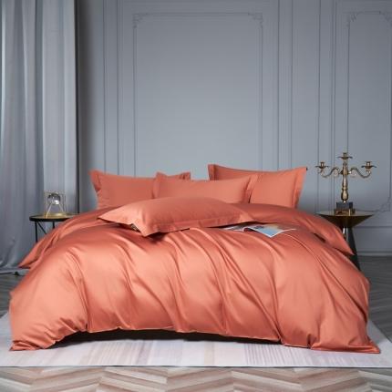 91家纺网 家纺一手货源 找家纺 （总）莱阁亿 2023新款高支高密纯色新疆长绒棉四件套单品被套