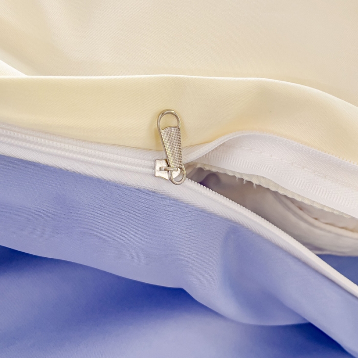 91家纺网 家纺一手货源 找家纺 金丝鸟 2023新款水洗真丝贴布绣花四件套 萌兔-白+紫