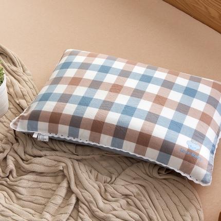 新款新款梭织儿童枕枕芯 红白条荞麦芯 紫蓝格羽丝芯—40*60cm