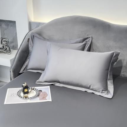 91家纺网 家纺一手货源 找家纺 （总）莱阁亿 2023新款高支高密纯色新疆长绒棉四件套单品枕套