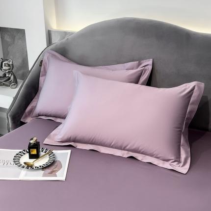 91家纺网 家纺一手货源 找家纺 （总）莱阁亿 2023新款高支高密纯色新疆长绒棉四件套单品枕套