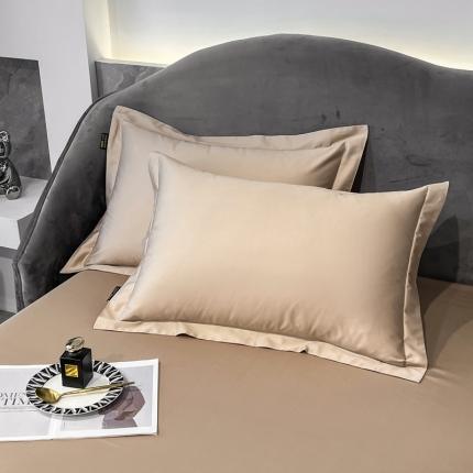 91家纺网 家纺一手货源 找家纺 （总）莱阁亿 2023新款高支高密纯色新疆长绒棉四件套单品枕套