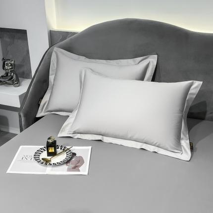 91家纺网 家纺一手货源 找家纺 （总）莱阁亿 2023新款高支高密纯色新疆长绒棉四件套单品枕套