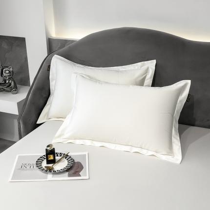 91家纺网 家纺一手货源 找家纺 （总）莱阁亿 2023新款高支高密纯色新疆长绒棉四件套单品枕套