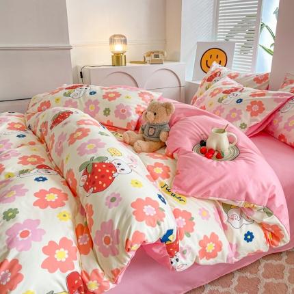 91家纺网 家纺一手货源 找家纺 （总）维娜斯 2024新款亲肤棉水洗棉印花单被套