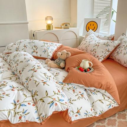 91家纺网 家纺一手货源 找家纺 （总）维娜斯 2024新款亲肤棉水洗棉印花单被套