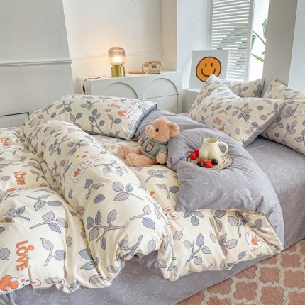 91家纺网 家纺一手货源 找家纺 （总）维娜斯 2024新款亲肤棉水洗棉印花单被套