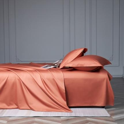 91家纺网 家纺一手货源 找家纺 （总）莱阁亿 2023新款高支高密纯色新疆长绒棉四件套单品床单