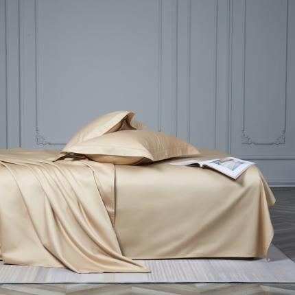 91家纺网 家纺一手货源 找家纺 （总）莱阁亿 2023新款高支高密纯色新疆长绒棉四件套单品床单