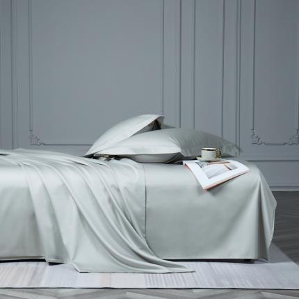 91家纺网 家纺一手货源 找家纺 （总）莱阁亿 2023新款高支高密纯色新疆长绒棉四件套单品床单