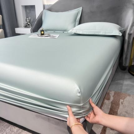 91家纺网 家纺一手货源 找家纺 （总）莱阁亿 2023新款高支高密纯色新疆长绒棉四件套单品床笠