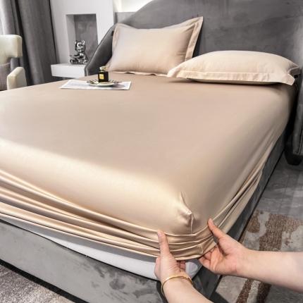 91家纺网 家纺一手货源 找家纺 （总）莱阁亿 2023新款高支高密纯色新疆长绒棉四件套单品床笠