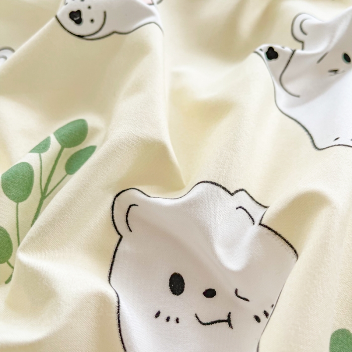 91家纺网 家纺一手货源 找家纺 维娜斯 2023新款亲肤棉水洗棉印花单被套 熊小白