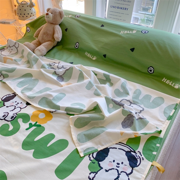 91家纺网 家纺一手货源 找家纺 澳萝拉2023新款全棉印花旅行睡袋 呆萌狗