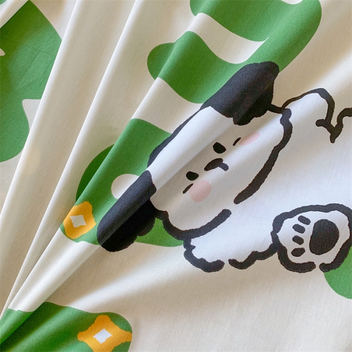 91家纺网 家纺一手货源 找家纺 澳萝拉2023新款全棉印花旅行睡袋 呆萌狗