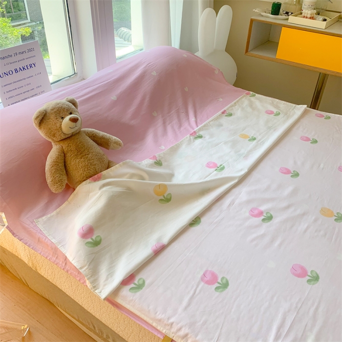 91家纺网 家纺一手货源 找家纺 澳萝拉2023新款全棉印花旅行睡袋 朵朵郁金香