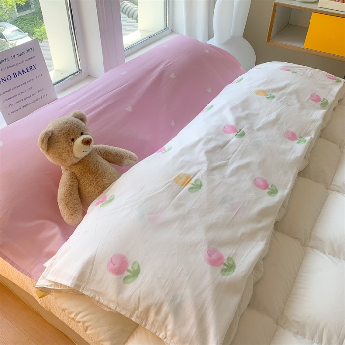 91家纺网 家纺一手货源 找家纺 澳萝拉2023新款全棉印花旅行睡袋 朵朵郁金香