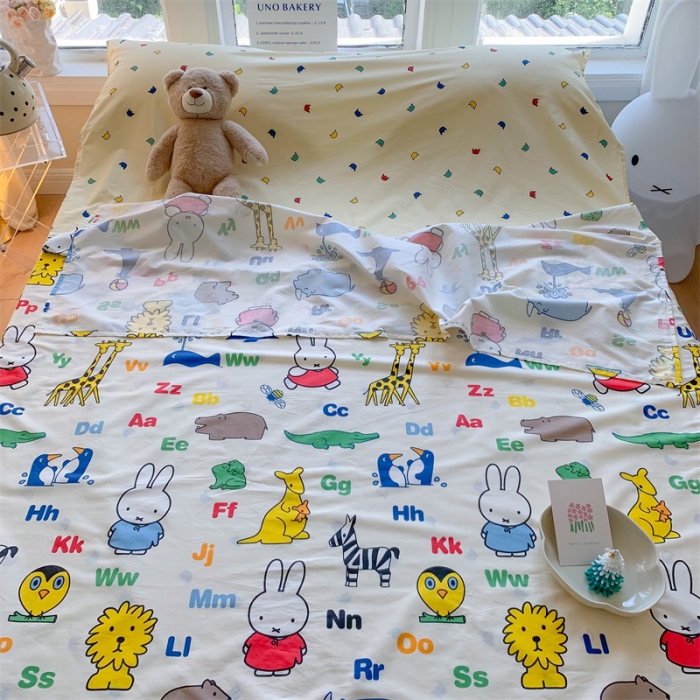 91家纺网 家纺一手货源 找家纺 澳萝拉2023新款全棉印花旅行睡袋 米菲动物园