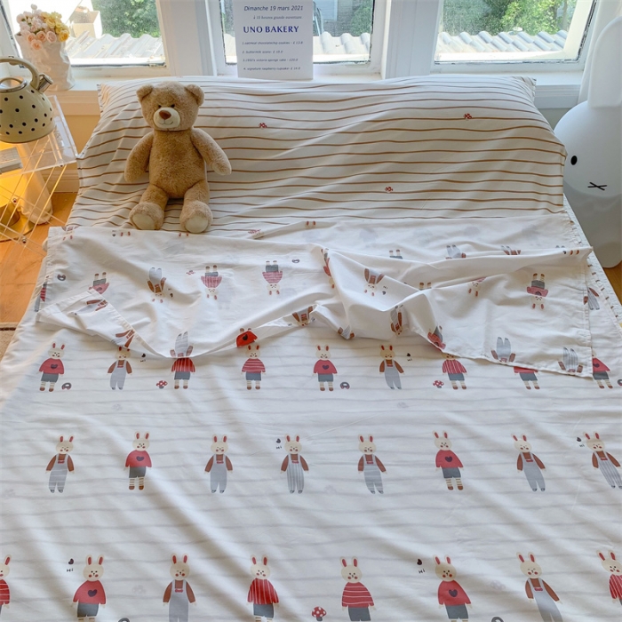 91家纺网 家纺一手货源 找家纺 澳萝拉2023新款全棉印花旅行睡袋 兔子酱