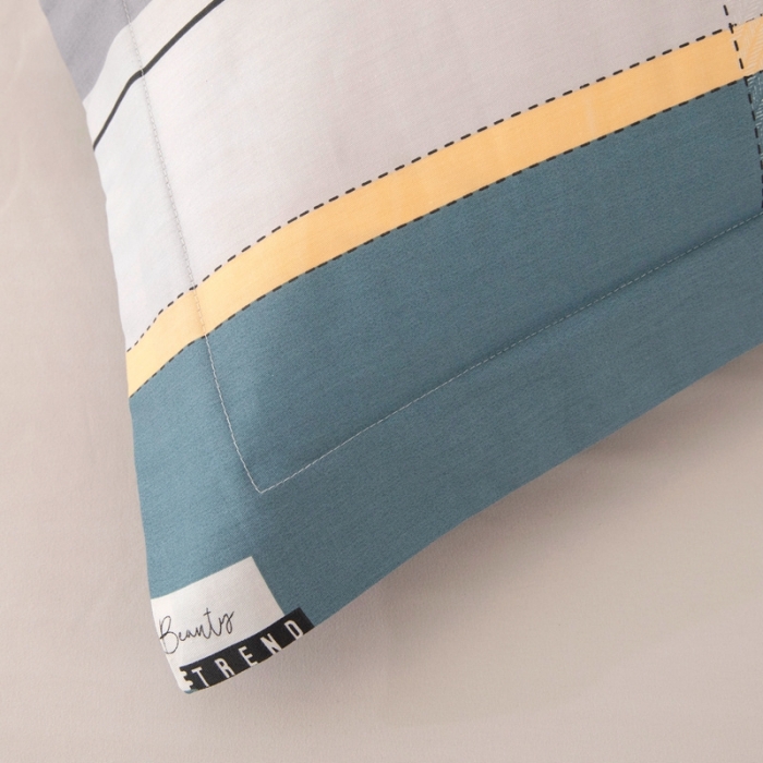 91家纺网 家纺一手货源 找家纺 凌云2025新款13372全棉枕套儿童学生成人枕头套 波尔兰卡绿