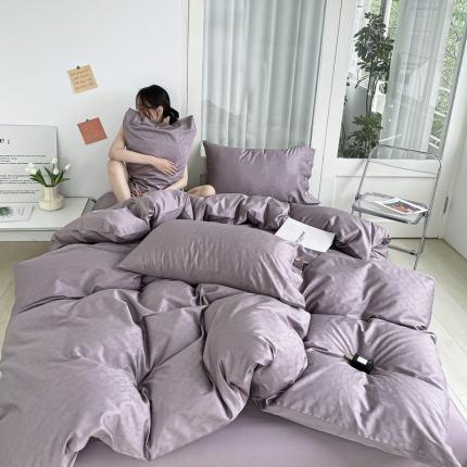 91家纺网 家纺一手货源 找家纺 （总）米奈家居 2024新款100S抗菌防螨提花长绒棉四件套