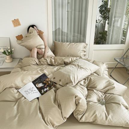 91家纺网 家纺一手货源 找家纺 （总）米奈家居 2024新款100S抗菌防螨提花长绒棉四件套