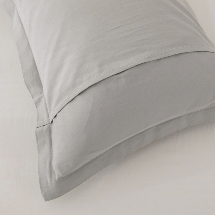 91家纺网 家纺一手货源 找家纺 凌云2025新款13372全棉枕套儿童学生成人枕头套 简约灰