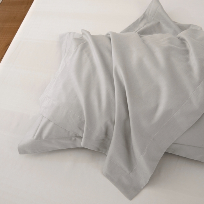 91家纺网 家纺一手货源 找家纺 凌云2025新款13372全棉枕套儿童学生成人枕头套 简约灰