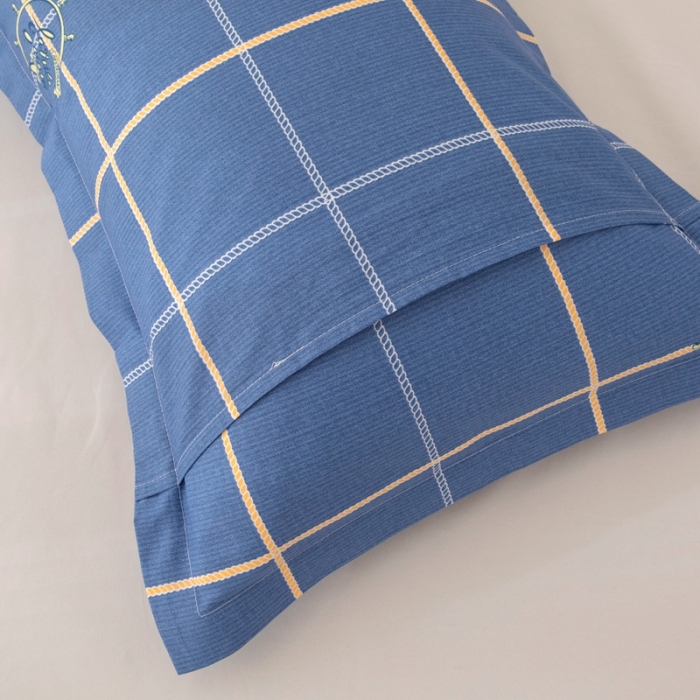 91家纺网 家纺一手货源 找家纺 凌云2025新款13372全棉枕套儿童学生成人枕头套 似水流年灰