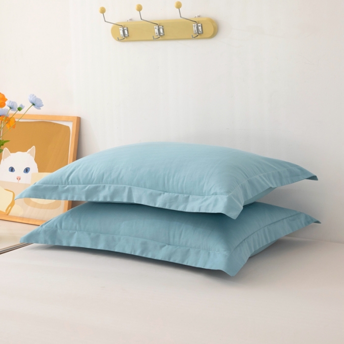 91家纺网 家纺一手货源 找家纺 凌云2025新款13372全棉枕套儿童学生成人枕头套 星空蓝