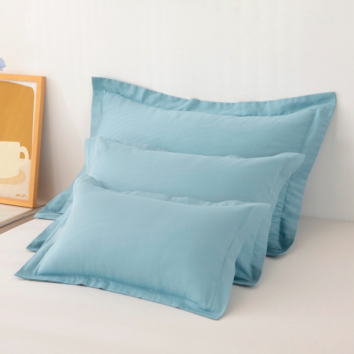 91家纺网 家纺一手货源 找家纺 凌云2025新款13372全棉枕套儿童学生成人枕头套 星空蓝