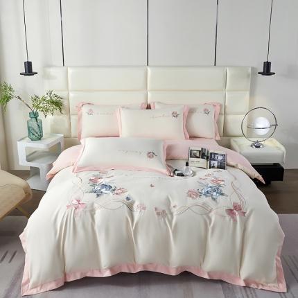 91家纺网 家纺一手货源 找家纺 （总）凯艾玲 2023新款a类磨毛刺绣四件套