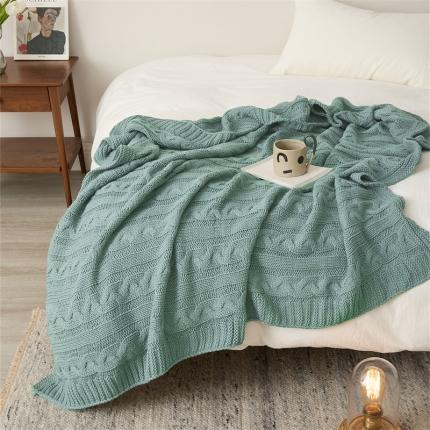暖绵绵 2025新款禅意针织盖毯 胡青