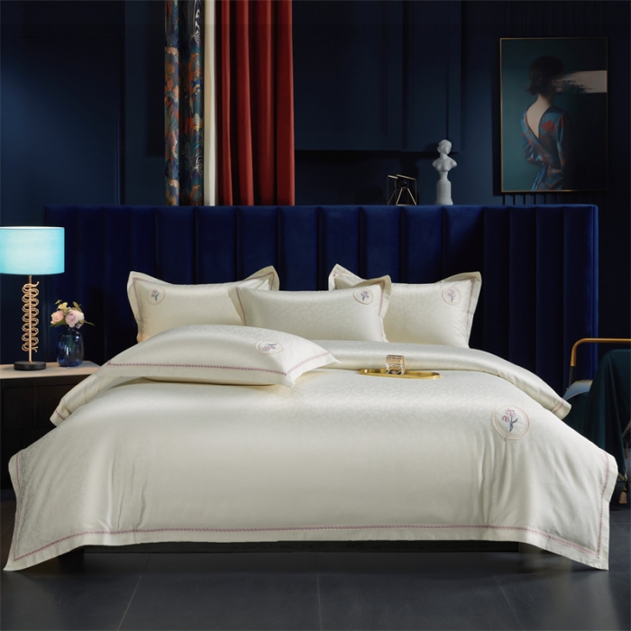 91家纺网 家纺一手货源 找家纺 缔缦 2023新款高端100s提花系列四件套玫瑰恋人