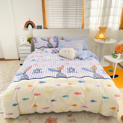 91家纺网 家纺一手货源 找家纺 总瑞莱2023春夏新款13372全棉印花四件套-卡通系列（第二批）