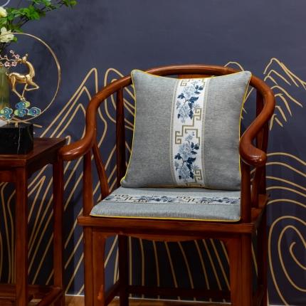 91家纺网 家纺一手货源 找家纺 （总）北辰 2023新款中式抱枕靠垫沙发靠背青花瓷抱枕