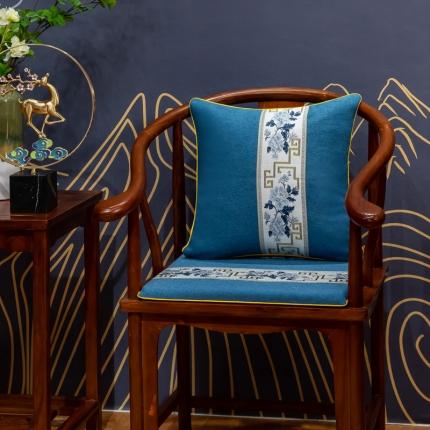 91家纺网 家纺一手货源 找家纺 （总）北辰 2023新款中式抱枕靠垫沙发靠背青花瓷抱枕