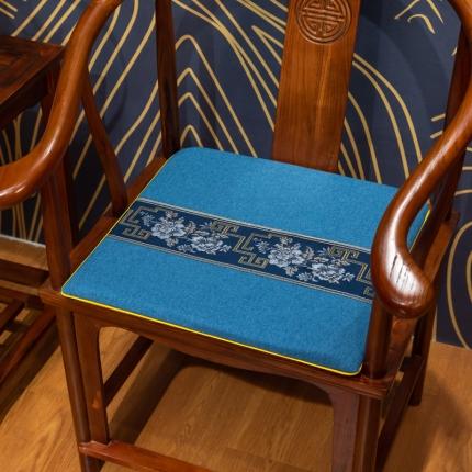 北辰 2023新款中式坐垫椅垫红木沙发垫圈椅垫 青花瓷藏青