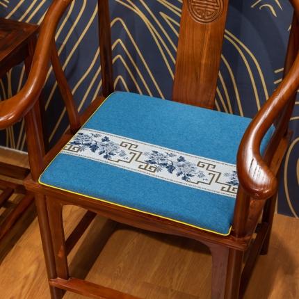 北辰 2023新款中式坐垫椅垫红木沙发垫圈椅垫 青花瓷兰