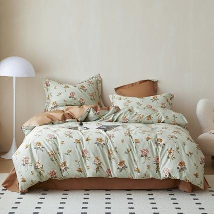 91家纺网 家纺一手货源 找家纺 （总）由丽2025年5月全工艺铂金柔棉印花床单床笠款四件套 被套放缩水