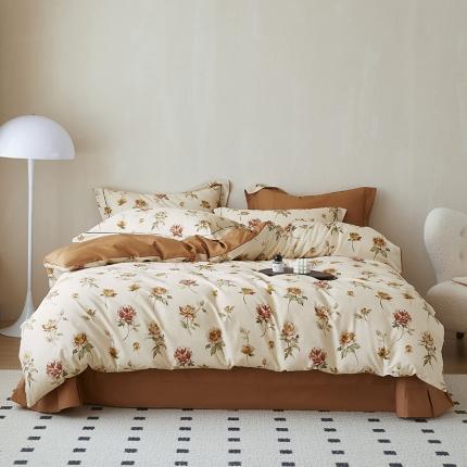 91家纺网 家纺一手货源 找家纺 （总）由丽2025年5月全工艺铂金柔棉印花床单床笠款四件套 被套放缩水