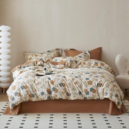 91家纺网 家纺一手货源 找家纺 （总）由丽2025年5月全工艺铂金柔棉印花床单床笠款四件套 被套放缩水