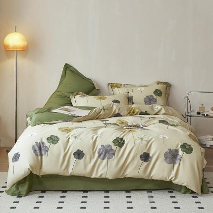 91家纺网 家纺一手货源 找家纺 （总）由丽2025年5月全工艺铂金柔棉印花床单床笠款四件套 被套放缩水