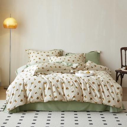 91家纺网 家纺一手货源 找家纺 （总）由丽2025年5月全工艺铂金柔棉印花床单床笠款四件套 被套放缩水