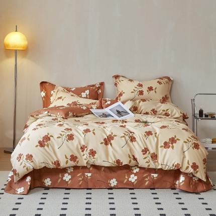 91家纺网 家纺一手货源 找家纺 （总）由丽2025年5月全工艺铂金柔棉印花床单床笠款四件套 被套放缩水