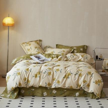 91家纺网 家纺一手货源 找家纺 （总）由丽2025年5月全工艺铂金柔棉印花床单床笠款四件套 被套放缩水